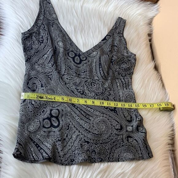 J. Crew 100% Silk Paisley Tank Blouse Size XSmall - Picture 8 of 9